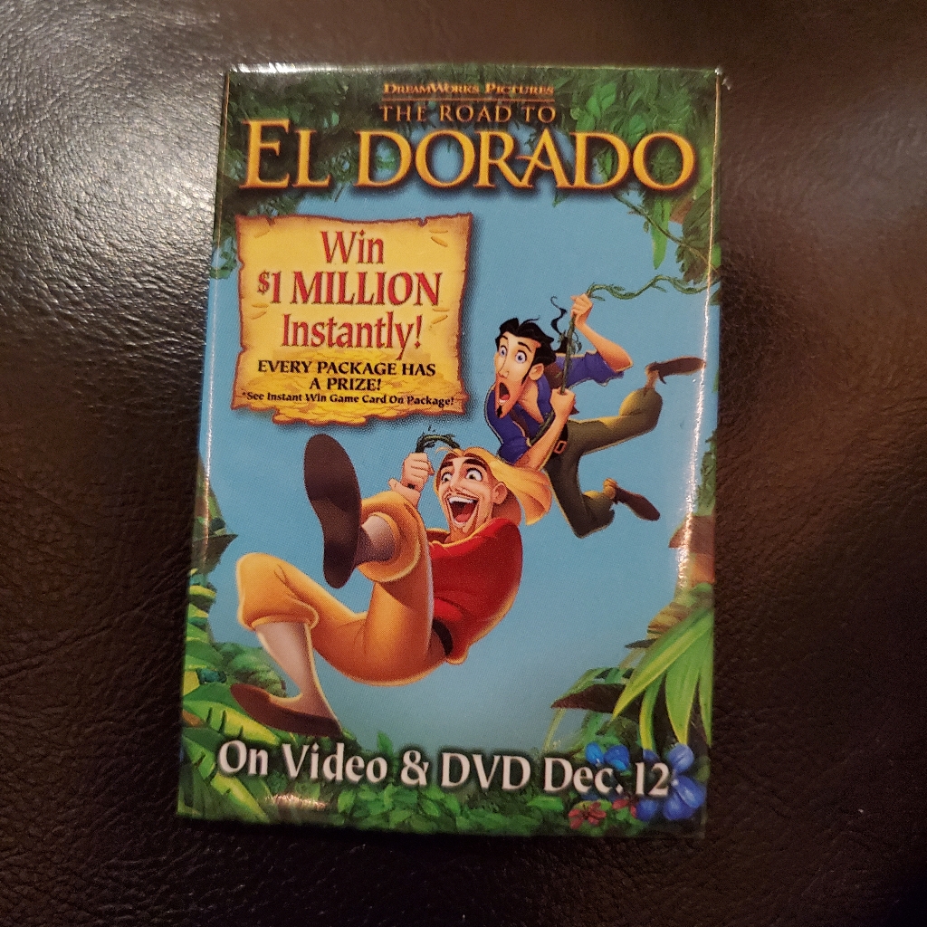 The Road To El Dorado Vhs Advertisement Pin